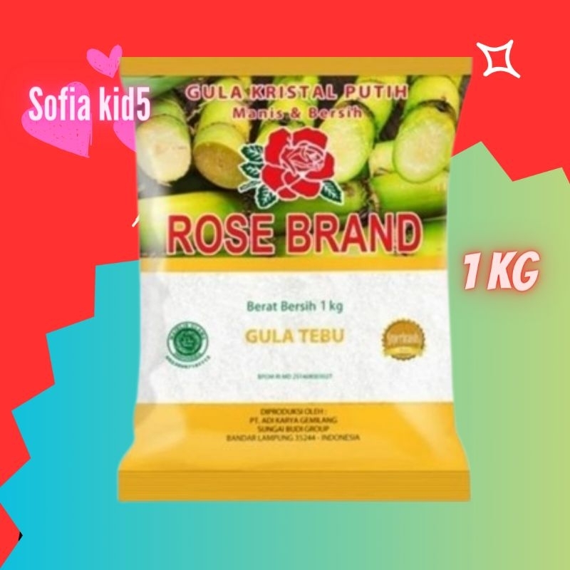 

Rose Brand Gula Pasir Kristal Tebu Kuning 1kg Rosebrand