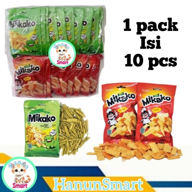 

mikako Snack aneka rasa 1 pack isi 10 pcs @18gr