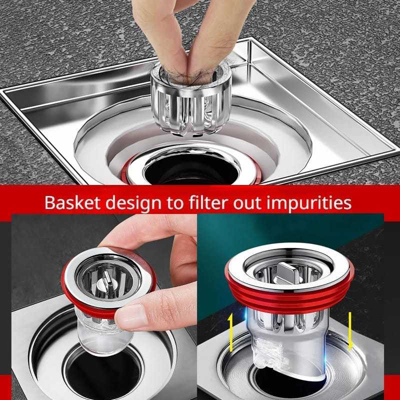 Saringan Got Lantai Kamar mandi Saringan Filter Saluran Air Kamar mandi Saringan Penutup Saluran Air