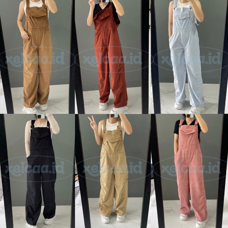 ART V72X Alila Overall  Celana Kodok Corduroy  Celana Panjang Korean  Xelcaa