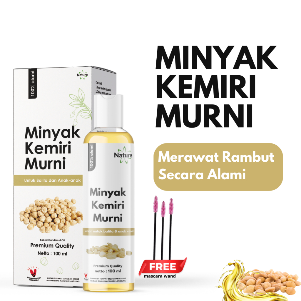 minyak kemiri murni asli 100% - minyak kemiri 100 ml