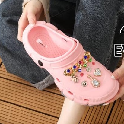 Siap Kirim sandal fuji wanita import sandal baim crocs eva rubber