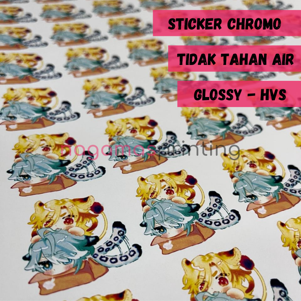

Cetak Stiker Kromo / Stiker Chromo / Stiker Label Makanan / Stiker Kromo + Cutting / Stiker Kromo Murah / Stiker Kromo A3+