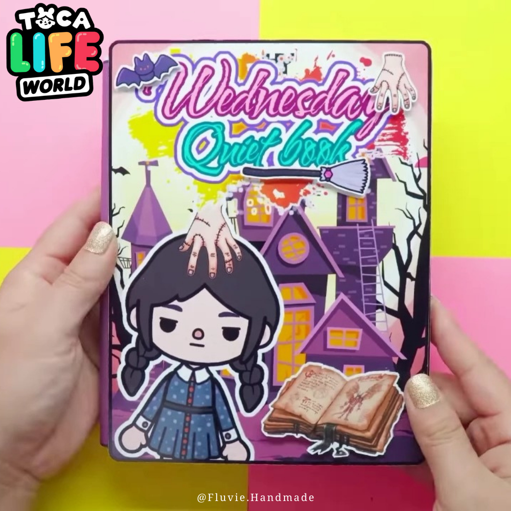 Toca Boca Quite Book Paper Doll | Wednesday Black House  | Boneka Kertas Buku | Baju bajuan | BP BP 