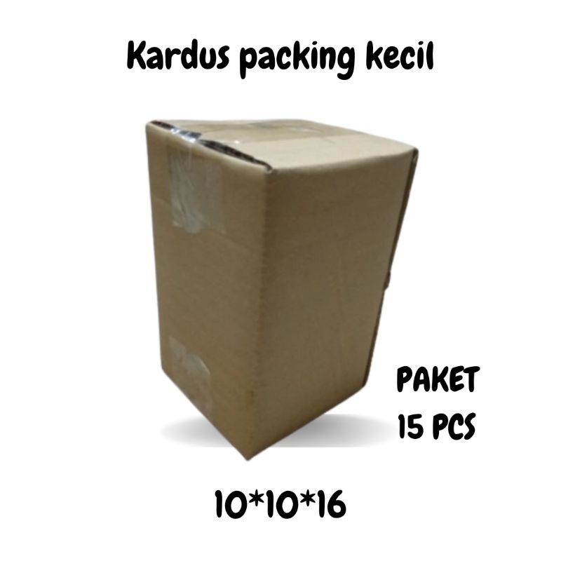 

15 PCS - box packing kecil murah/kardus packing murah 10 x 10 x 16 cmn