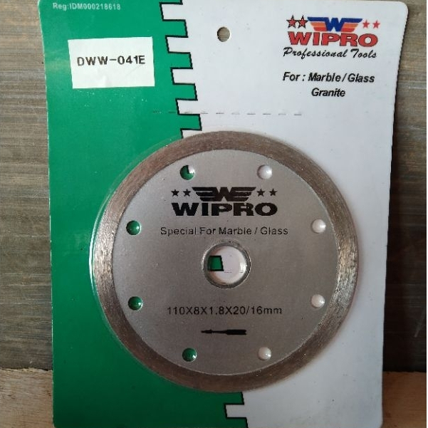 WIPRO Diamond Wheel Wet 4" Mata Potong Keramik Kaca Granit 4 Inch DWW-041E