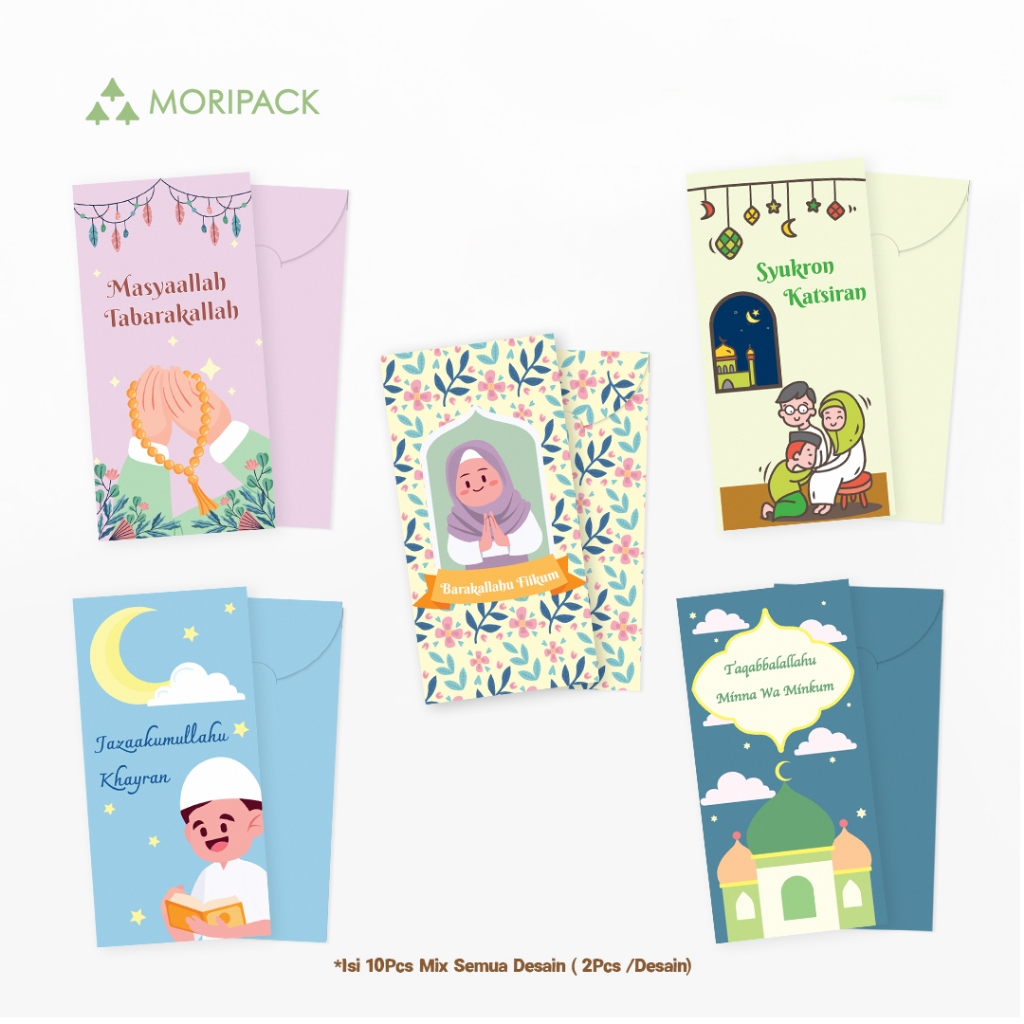 

Mori Amplop Angpau Lebaran Hari Raya Idul Fitri Pastel Isi 10Pcs