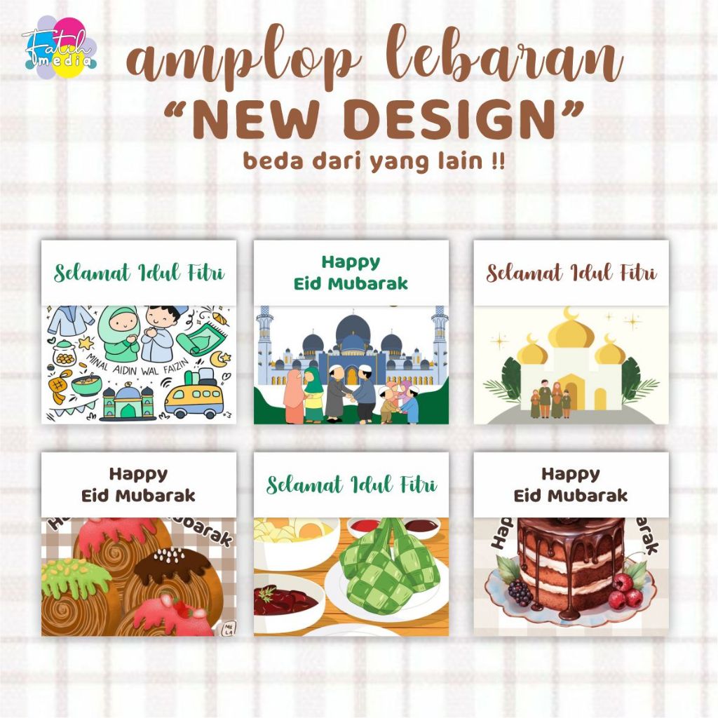 

(NEW) Amplop Lebaran 2024 model lipat unik isi 6 pcs