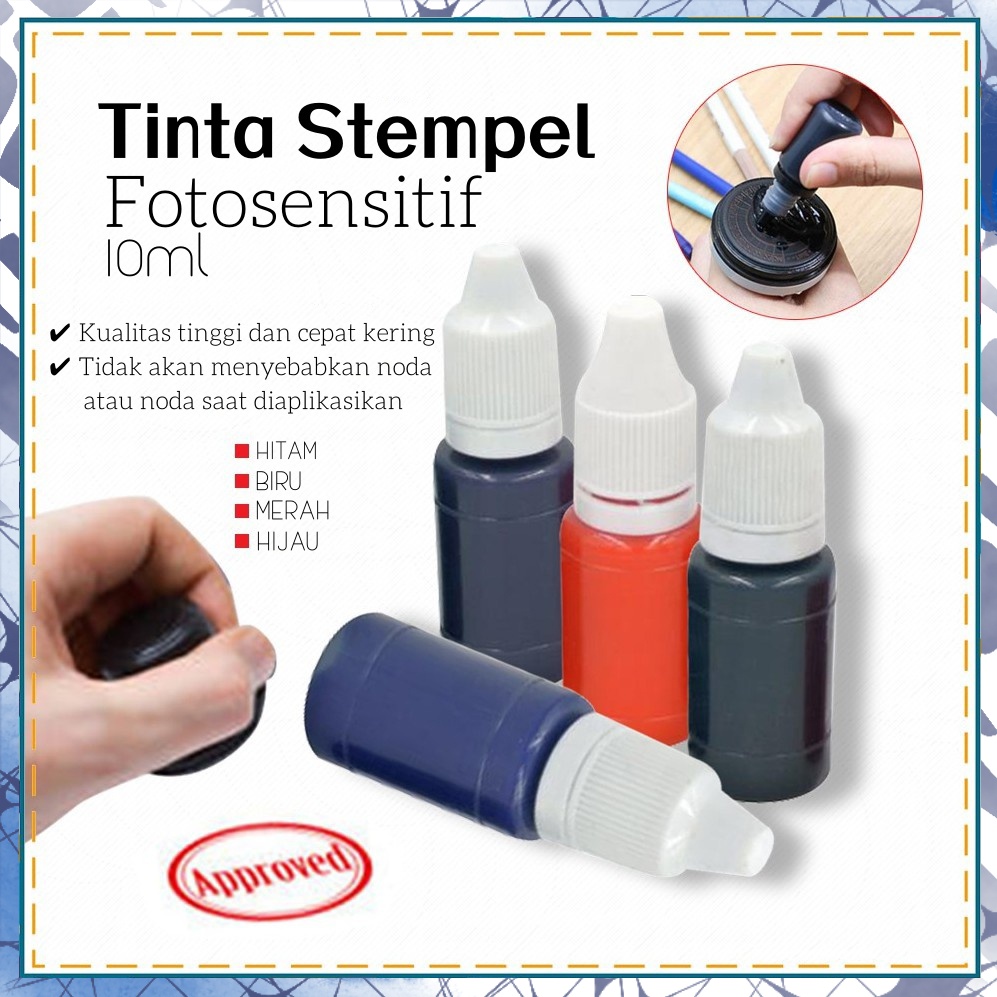 

Tinta Stempel Fotosensitif Berbasis Minyak 10ML untuk Stempel Perusahaan / Stempel Tinta Sendiri