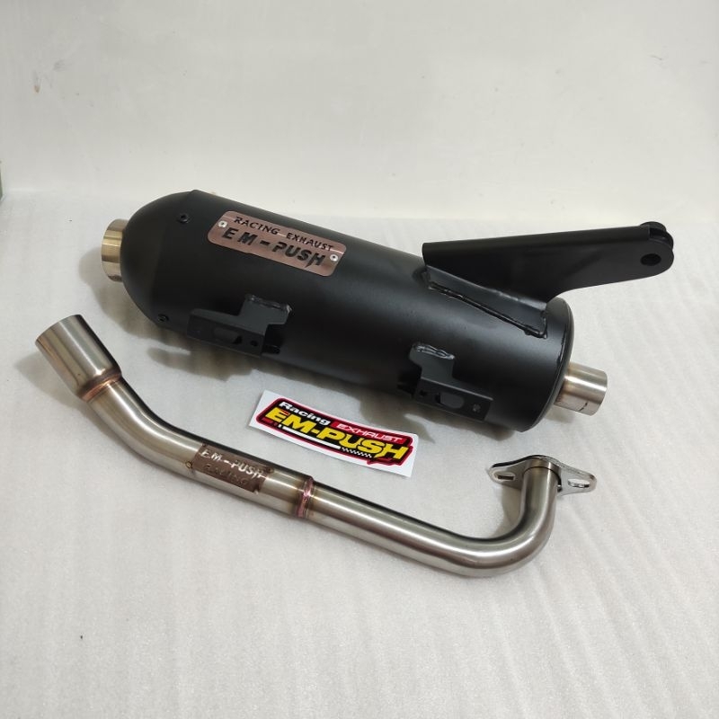 KNALPOT EMPUSH RACING EXHAUST KONDOMAN MIO SPORTY SOUL SMILE KARBU