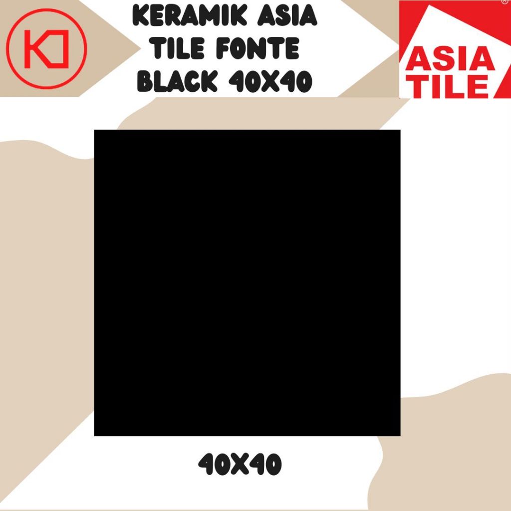Keramik Asia Tile Fonte Black 40X40 cm Kw1