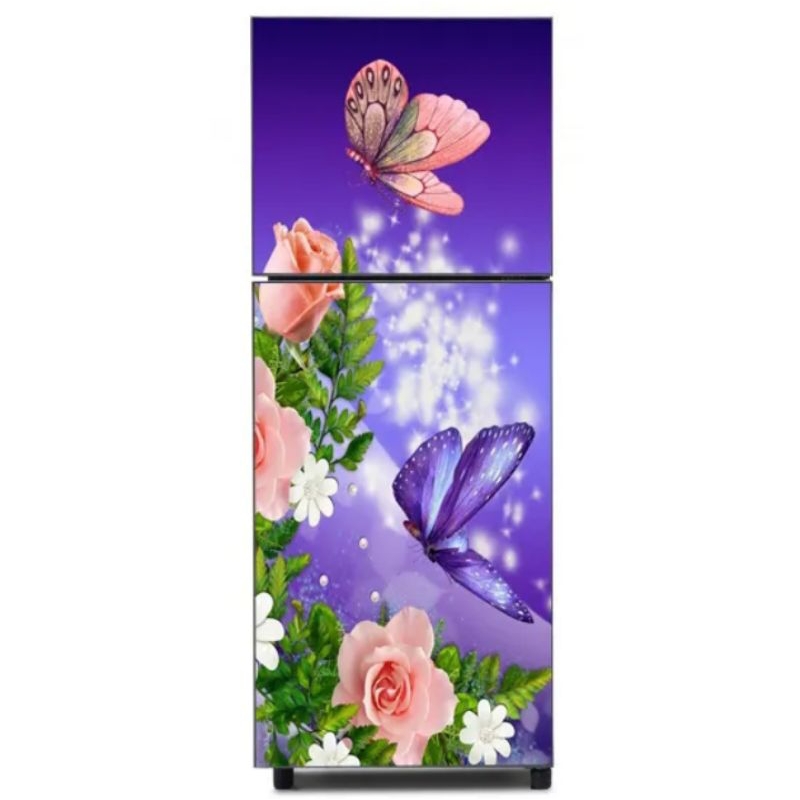 stiker kulkas 2 pintu , wallpaper kulkas