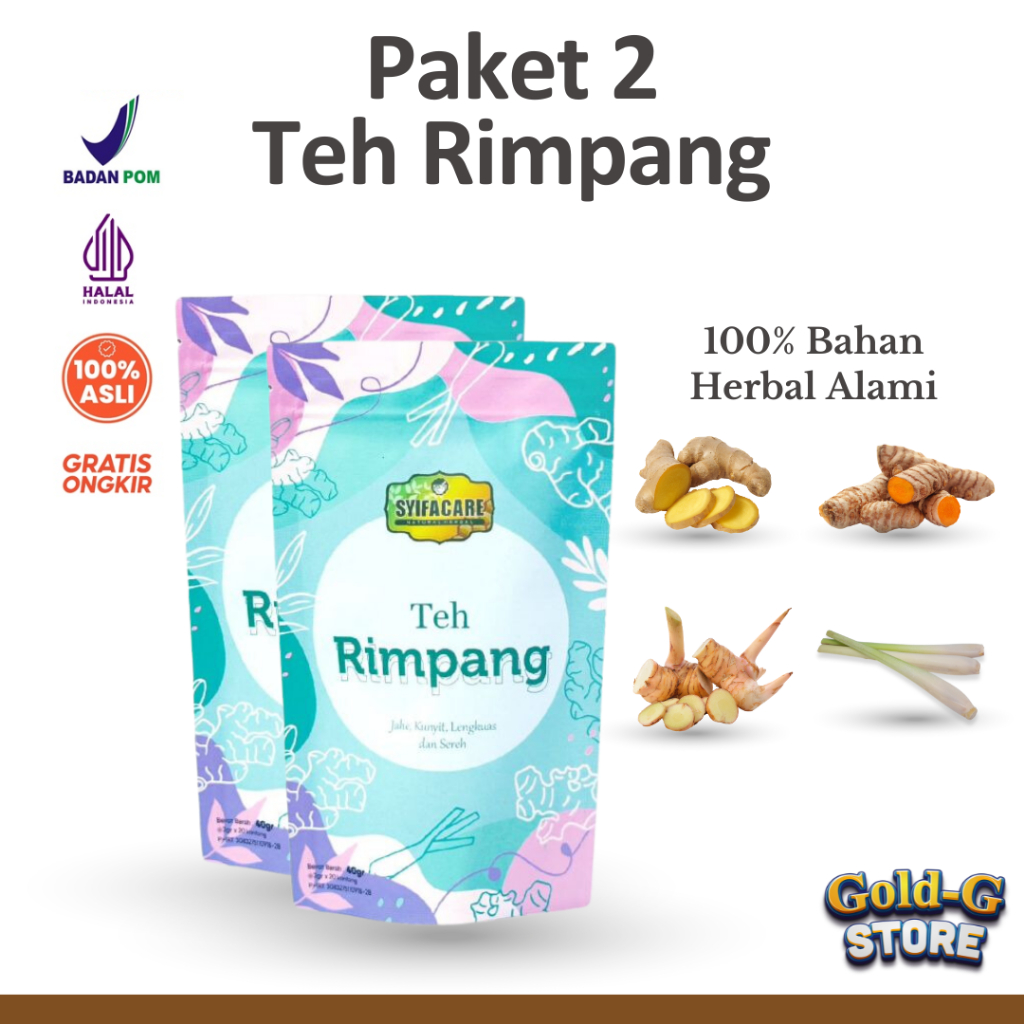 

PAKET 2 Teh Rimpang Syifacare Teh Celup Herbal Bahan Rempah Alami 100%