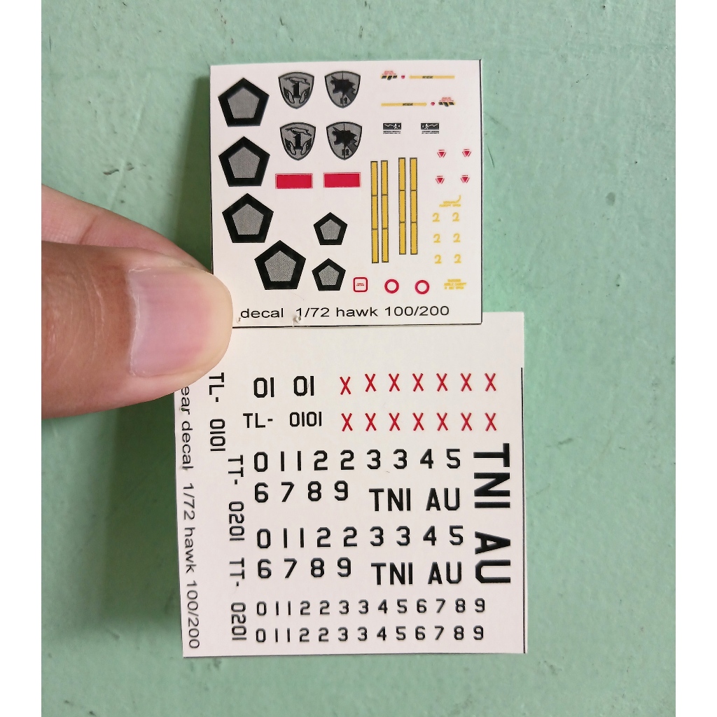 Waterslide Decal Pesawat Tempur Hawk 109 209 TNI AU Indonesia Skala 72