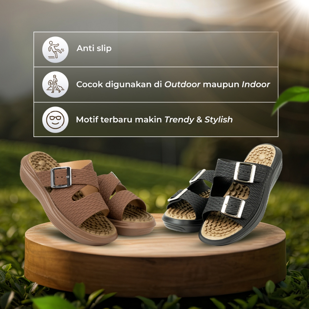 Sandal K-Walk Strap Weave Sendal Terapi Kesehatan Sandal Refleksi-3