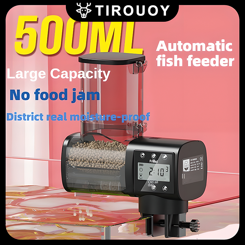 NEW Automatic Fish Feeder 500ml / Pakan Ikan Otomatis / Auto Fish Feeder [terbaik][terlaris]