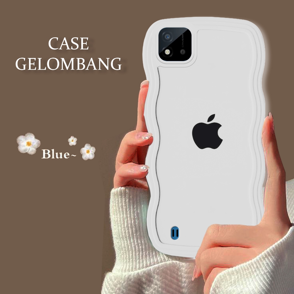 Soft Case GELOMBANG Hp Realme C11 2021 - Realme C11 2021 - Case Pro Camera - Fashion Case Motif Logo