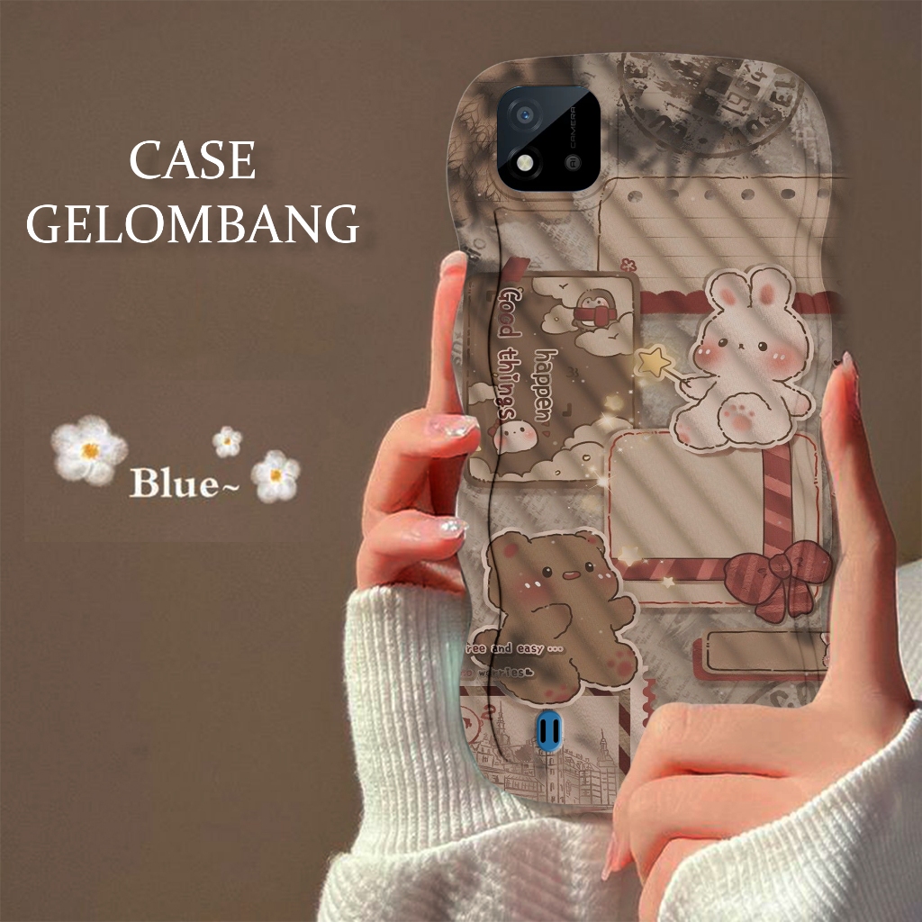 Soft Case GELOMBANG Hp Realme C11 2021 - Realme C11 2021 - Case Pro Camera - Fashion Case Motif Lucu