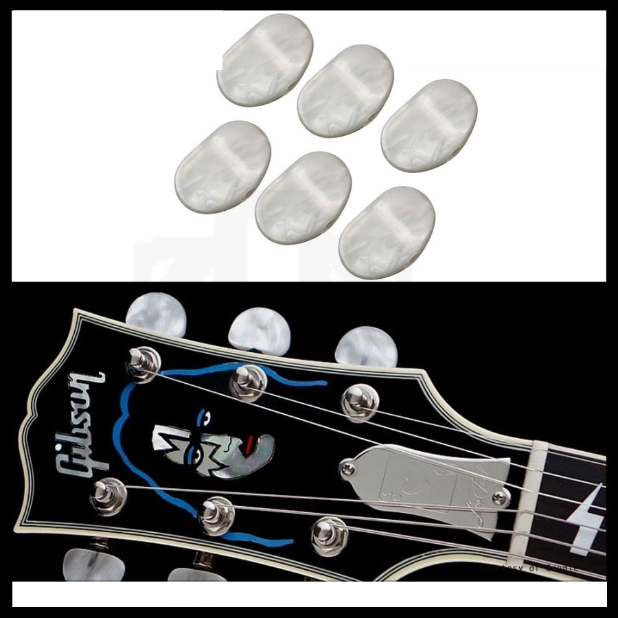 Kepala Button Dryer Tuning Peg Rod Mode Pearl White Set