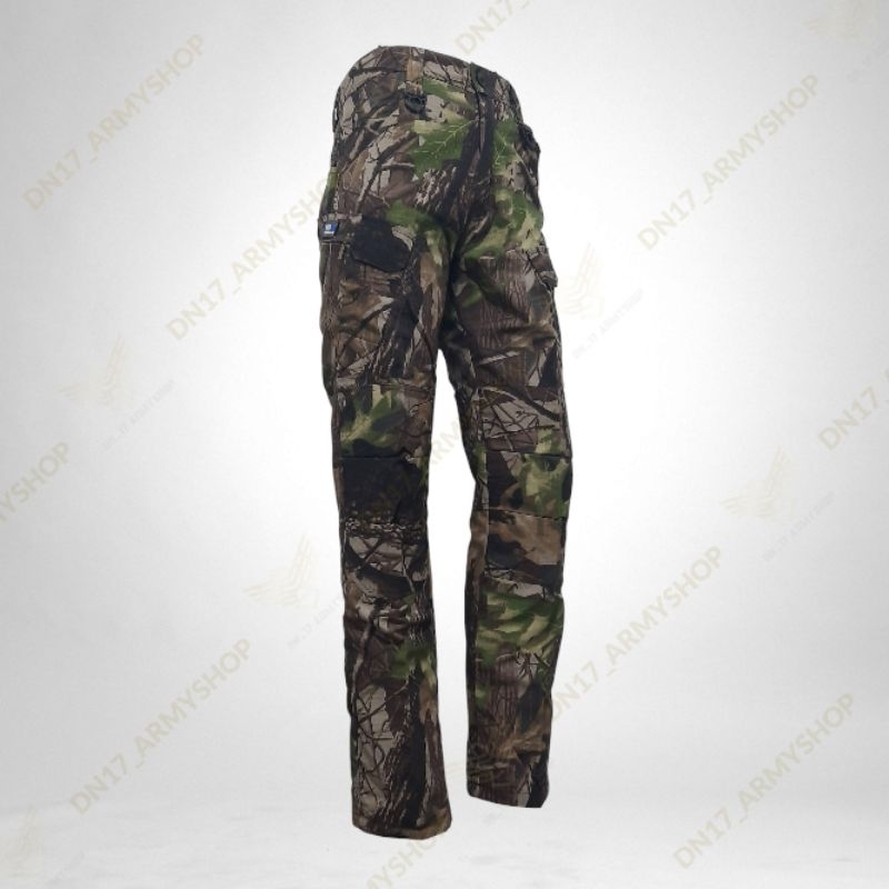celana helicon loreng camo motif daun/woodland ripstop
