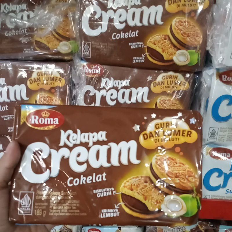 

Roma biscuit kelapa cream cokelat 189 gr