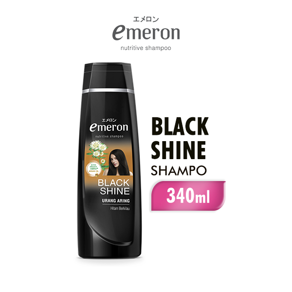 Emeron Shampoo Black &amp; Shine Botol 340 ml x3