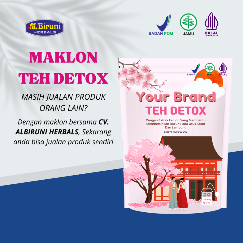 Pabrik Jasa Maklon Teh Detox Alami CV. Albiruni