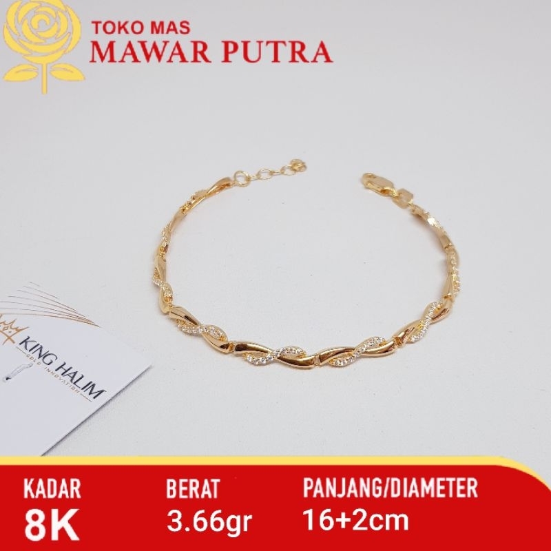 Gelang Rantai King halim gold 375 8K