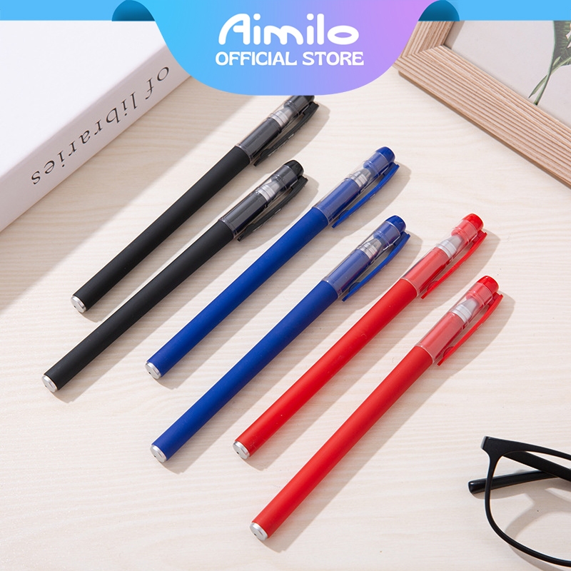 

[READY] Aimilo Gel Pen Pulpen Gel Tabung Jarum Penuh 3 Warna 0.5mm 1 PCS