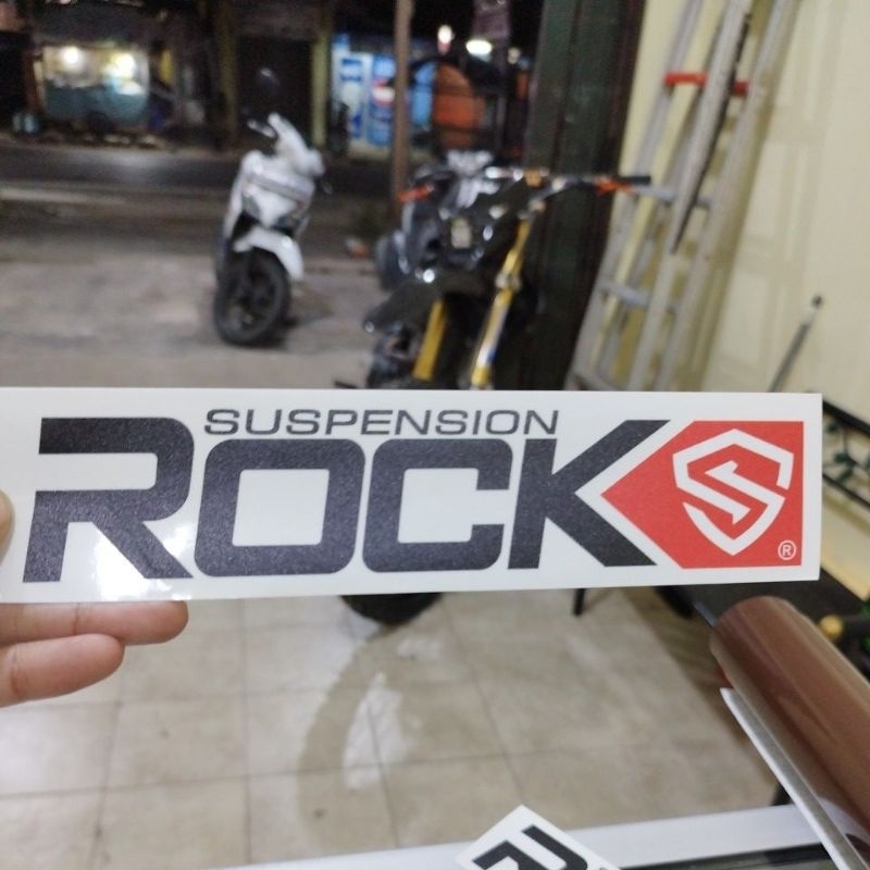 Sticker stiker Shock USD Rock Suspension RED / YELLOW