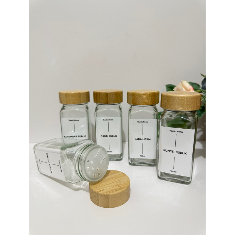 Jar bumbu 100ml jar bumbu kaca jar bumbu aesthetic