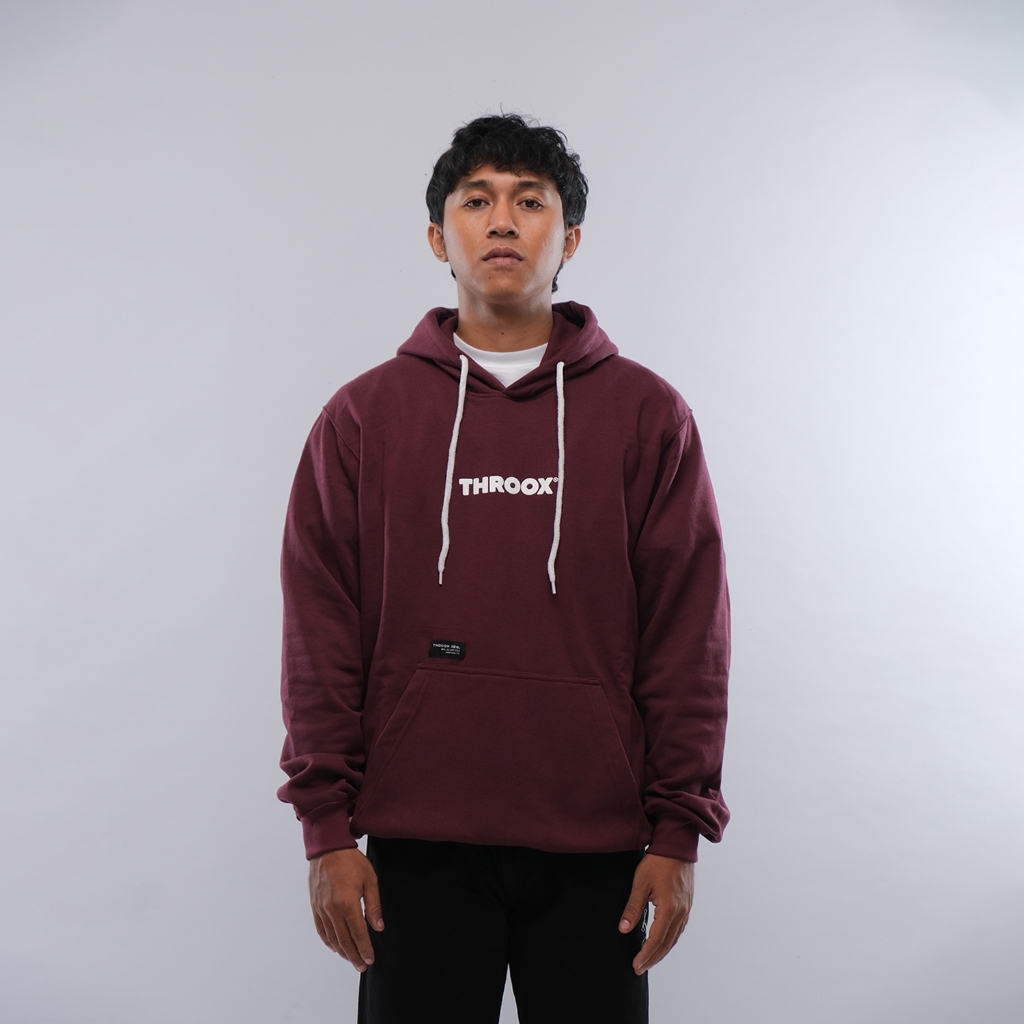 Throoxoriginal Jaket Merah Jacub Maroon || Hoodie Throox