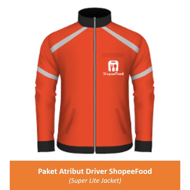 Paket Atribut Driver Shopeefood - Super Lite Jacket - PROMO