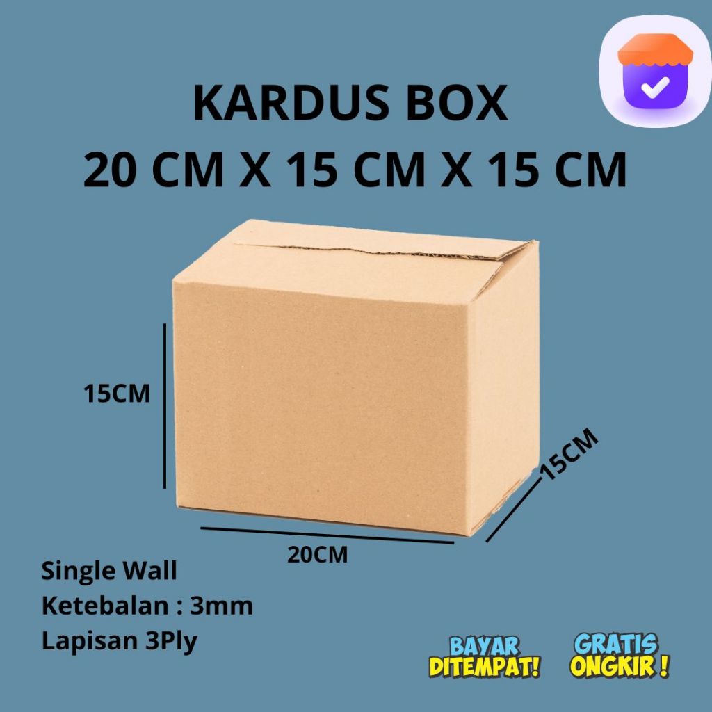 

Kardus Karton Box Packing Polos 20 x 15 x 15 CM