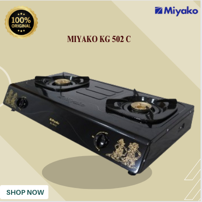 Kompor Gas MIYAKO 2 Tungku KG 502C - Kompor Gas/KG 502 C/KG502C/KG-502-C/MIYAKO KOMPOR GAS ORIGINAL
