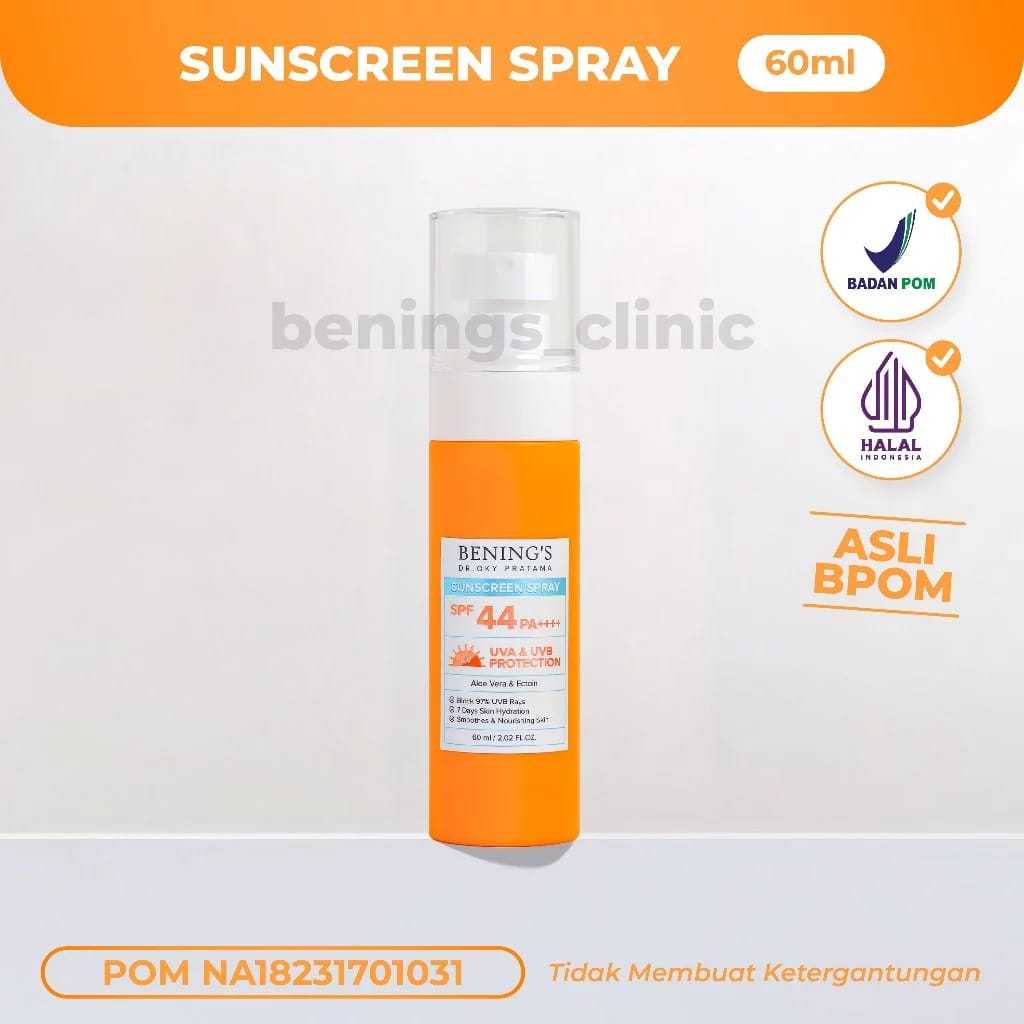 Bening's Sunscreen glow up - Spray Benings Clinic / Bening's Indonesia