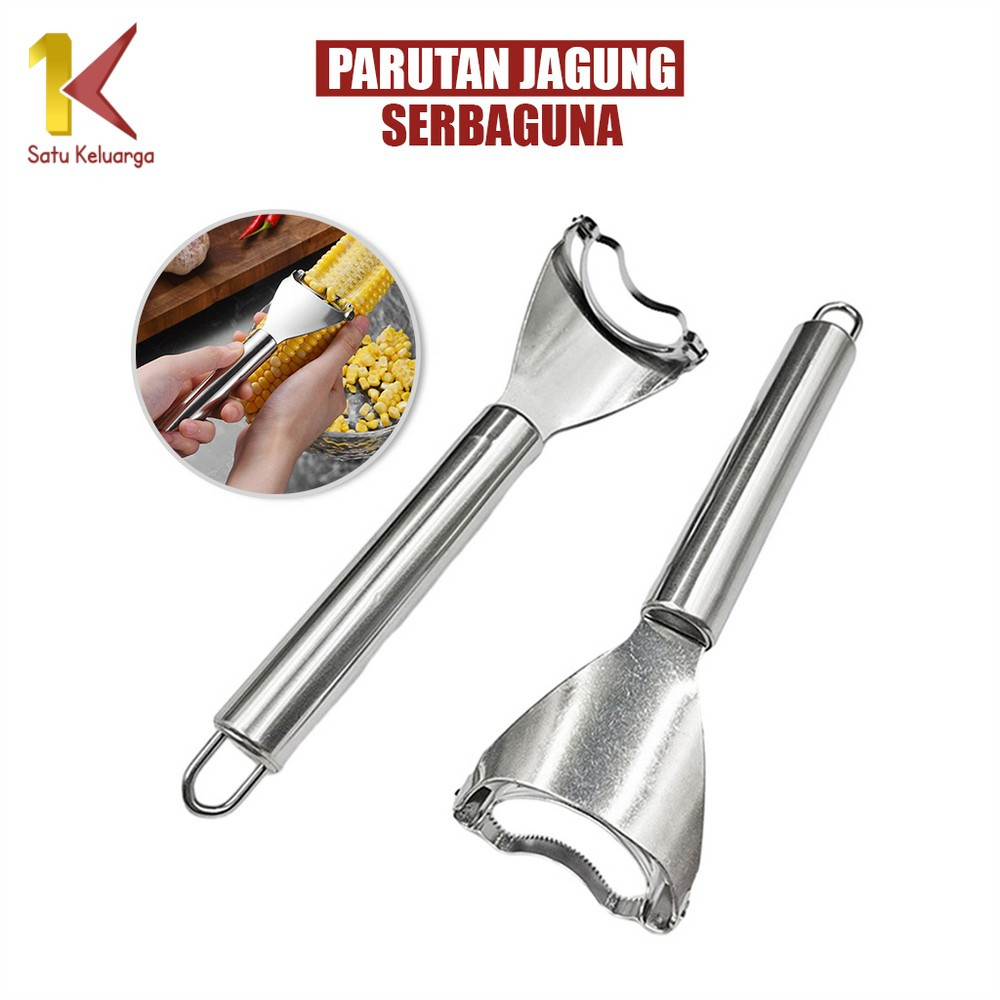 Satu Keluarga Peraut Jagung Stainless Steel C1030 Alat Pengupas Jagung Corn Stripper Praktis Serbagu