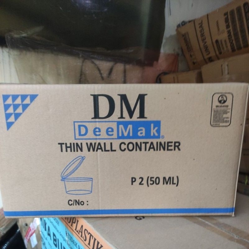( Instan / Cargo ) 1 Karton  Thinwall DM 25 ML , DM 35 ML , DM 50 ML , DM 80 ML Semua ukuran