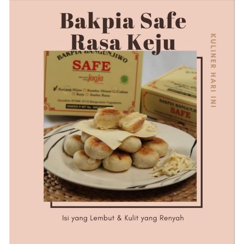 

Bakpia Rasa Keju 1 Dus Isi 20 biji