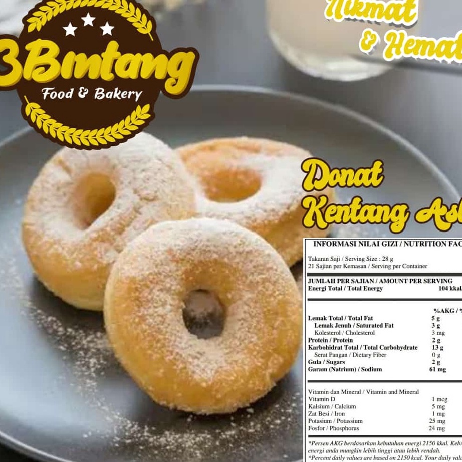 

Terlaku Aneka Donat 3 Bintang isi 21 Donat Kentang Donat Ubi Ungu Halal