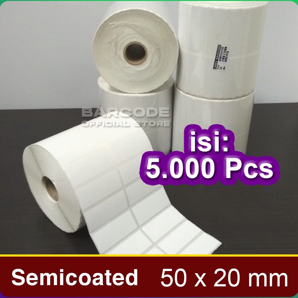 

WRD239 COD Label Barcode 5 X 2 5x2 mm 5x2mm 2 Line Kertas Sticker Semicoated