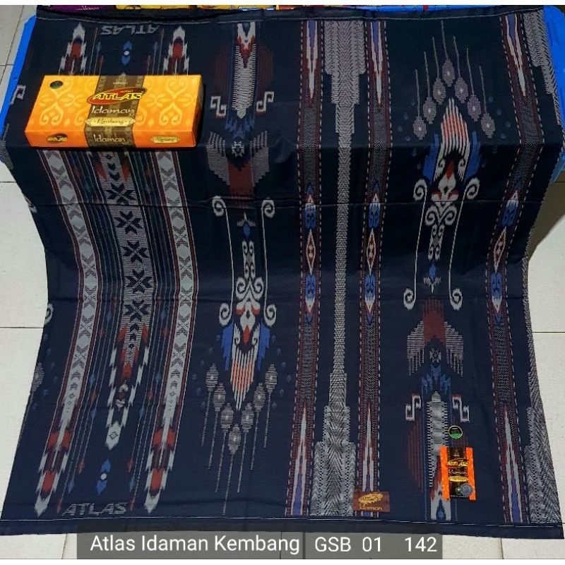Sarung Atlas Idaman Harmoni Kembang Motif Bhs Warna Hitam Coklat/Ungu Terbaru