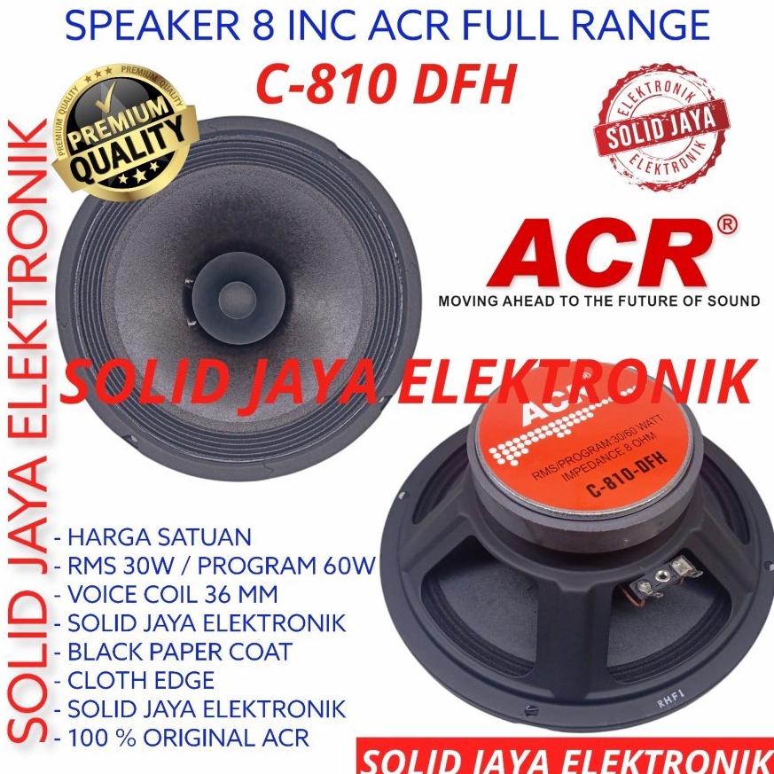Stok Terbaru SPEAKER ACR 8 INC C81DFH FULL RANGE C 81 DFH FULLRANGE C81 C81 8 FULRANGE VOKAL VOCAL 8