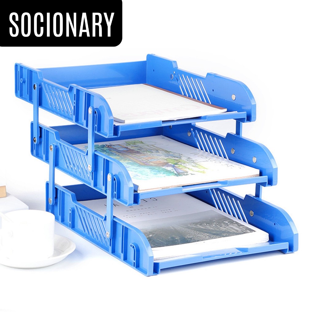 File Tray 3 Susun Rak Penyimpanan Berkas