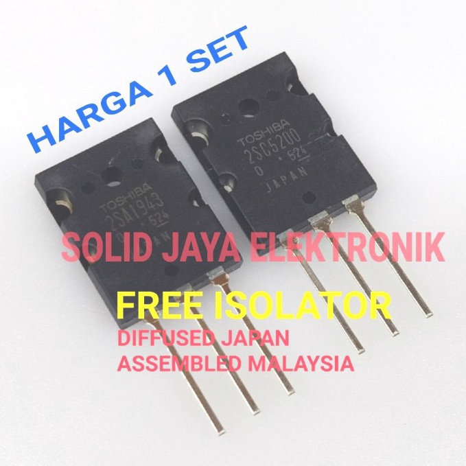 ready TR TOSHIBA 2SA1943 2SC52 SERI LOT 524 JAPAN JEPANG TRANSISTOR FINAL TOSHIBA ASLI 2 SA 1943 2 S