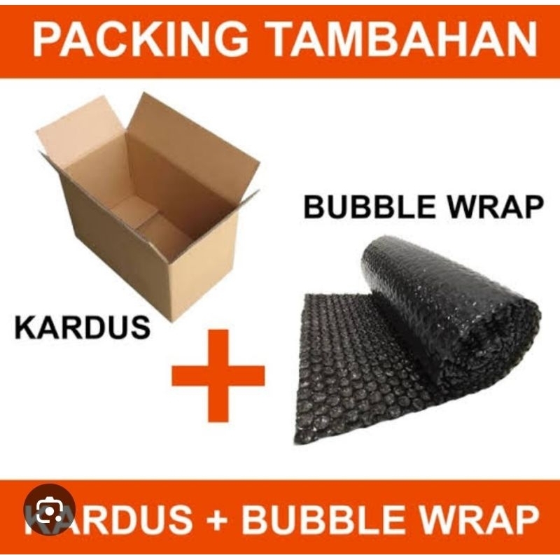 

TAMBAHAN PACKING KARDUS DAN BUBBLE WRAP / PACKING KARDUS DAN BUBBLE SUPAYA AMAN