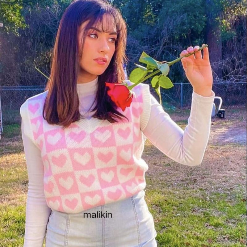 Love Rompi vest rajut wanita/Rompi vest premium/Rompi vest wanita korea/Vest wanita kekinian/Vest wa