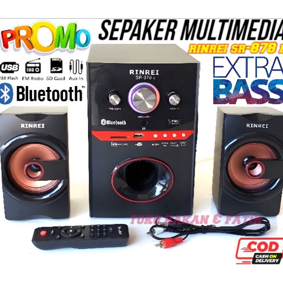 REKOMENDASI Speaker Aktif RINREI SR 878 E  SR878E Audio Multimedia 2uper Woofer Bluetooth Super Bass