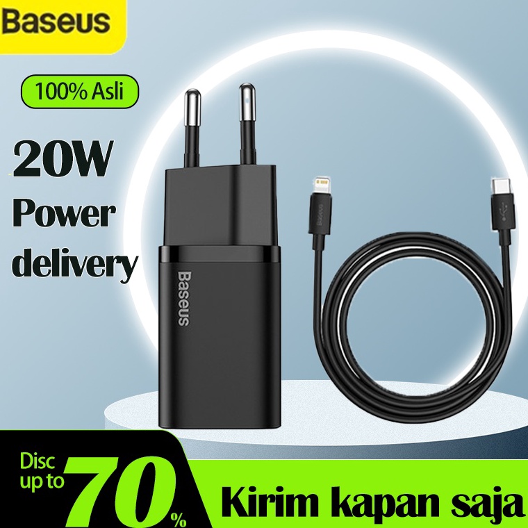 MENARIK Baseus Kepala IPhone Charger Super Si Quick Charger Type C PD 2W IPhone 7 8 9 1 11 12 13 X