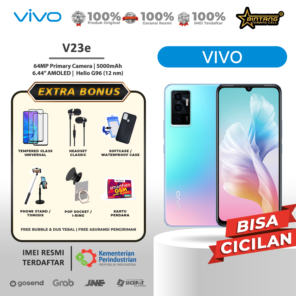 VIVO V23 5G vivo V23E RAM 8+128GB EXTENDED 4GB=12GB GARANSI RESMI